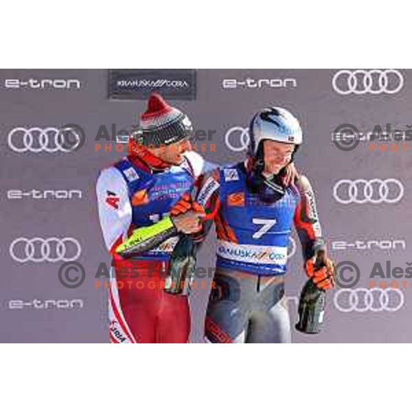 Henrik Kristoffersen (NOR), winner of AUDI FIS Ski World Cup Giant Slalom for 61.Vitranc Cup in Kranjska gora, Slovenia on March 13, 2022