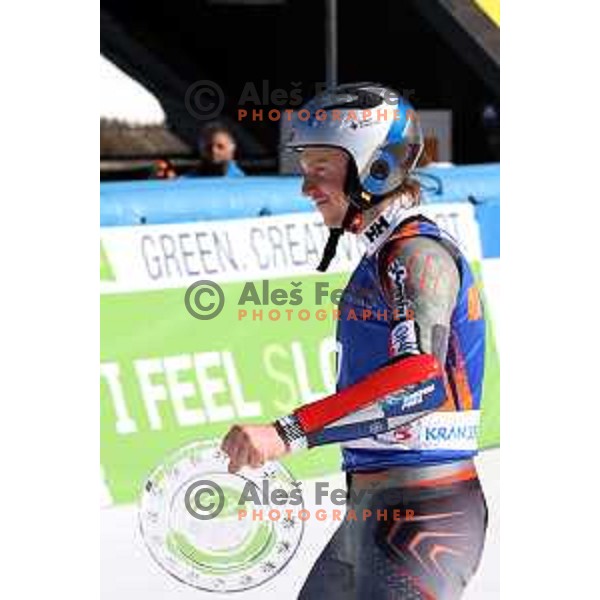 Henrik Kristoffersen (NOR), winner of AUDI FIS Ski World Cup Giant Slalom for 61.Vitranc Cup in Kranjska gora, Slovenia on March 13, 2022
