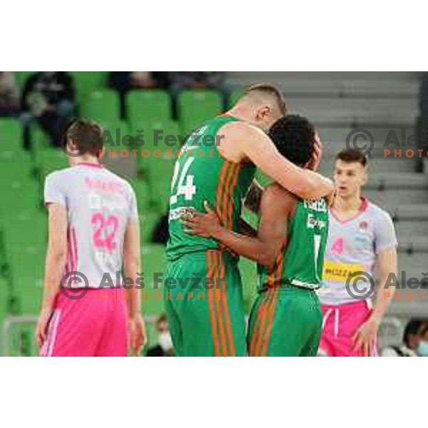 Alen Omic in action during ABA league regular season basketball match between Cedevita Olimpija and Mega Mozart in Stozice, Arena, Ljubljana, Slovenia on March 13, 2022