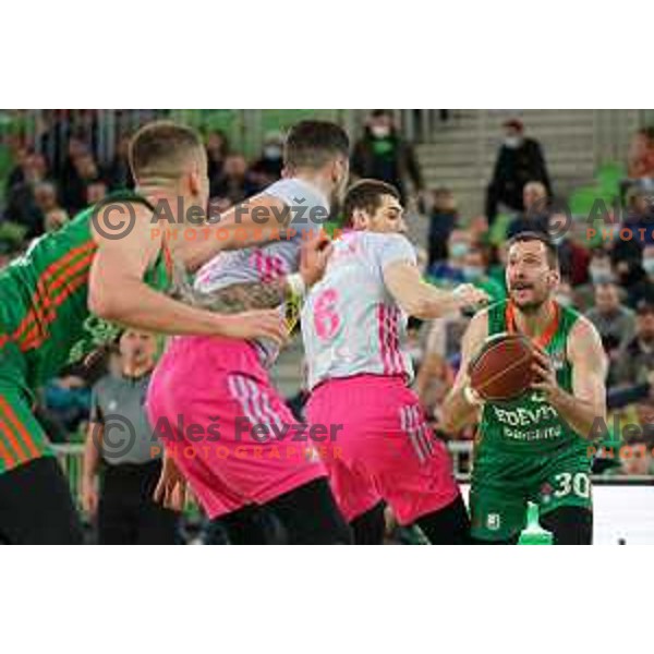 Zoran Dragic in action during ABA league regular season basketball match between Cedevita Olimpija and Mega Mozart in Stozice, Arena, Ljubljana, Slovenia on March 13, 2022
