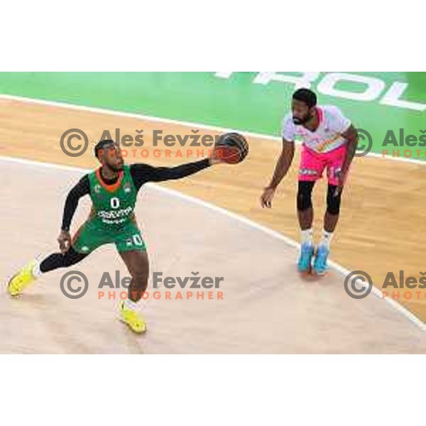 Jacob Pullen in action during ABA league regular season basketball match between Cedevita Olimpija and Mega Mozart in Stozice, Arena, Ljubljana, Slovenia on March 13, 2022