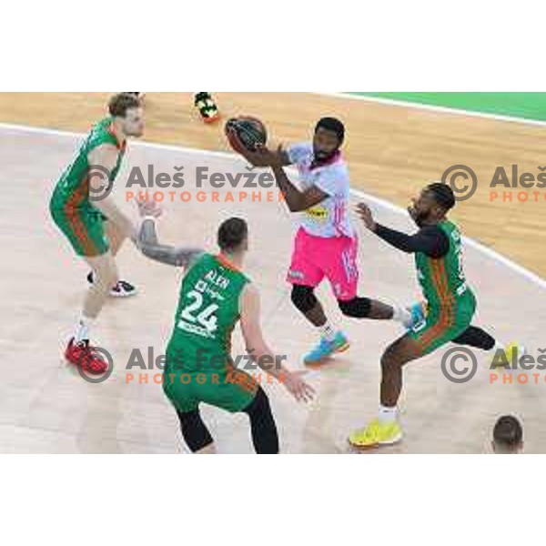 Jacob Pullen in action during ABA league regular season basketball match between Cedevita Olimpija and Mega Mozart in Stozice, Arena, Ljubljana, Slovenia on March 13, 2022