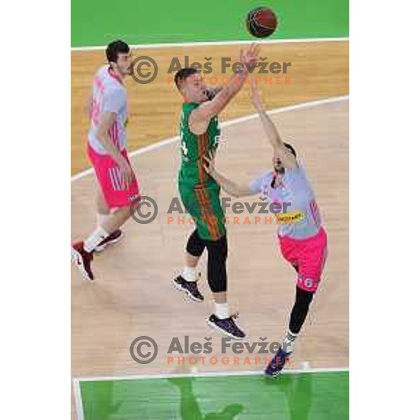 Alen Omic in action during ABA league regular season basketball match between Cedevita Olimpija and Mega Mozart in Stozice, Arena, Ljubljana, Slovenia on March 13, 2022