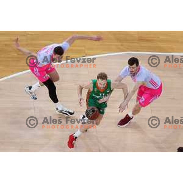Jaka Blazic in action during ABA league regular season basketball match between Cedevita Olimpija and Mega Mozart in Stozice, Arena, Ljubljana, Slovenia on March 13, 2022