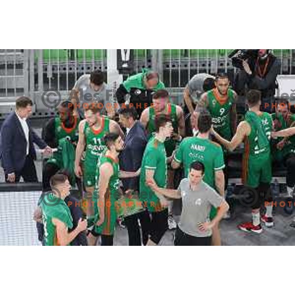 in action during ABA league regular season basketball match between Cedevita Olimpija and Mega Mozart in Stozice, Arena, Ljubljana, Slovenia on March 13, 2022