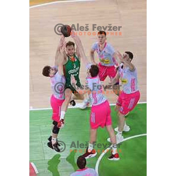Jaka Blazic in action during ABA league regular season basketball match between Cedevita Olimpija and Mega Mozart in Stozice, Arena, Ljubljana, Slovenia on March 13, 2022