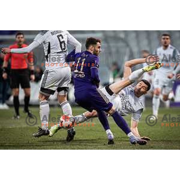 Mirlind Daku in action during Prva liga Telemach football match between Maribor and NS Mura in Ljudski vrt, Maribor, Slovenia on March 13, 2022. Photo: Jure Banfi/www.alesfevzer.com