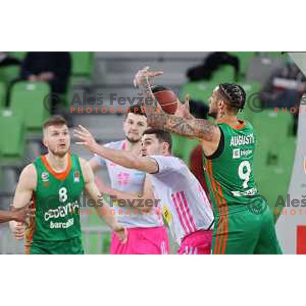 in action during ABA league regular season basketball match between Cedevita Olimpija and Mega Mozart in Stozice, Arena, Ljubljana, Slovenia on March 13, 2022