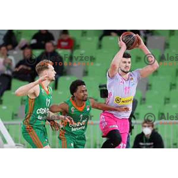 Yogi Ferrell in action during ABA league regular season basketball match between Cedevita Olimpija and Mega Mozart in Stozice, Arena, Ljubljana, Slovenia on March 13, 2022