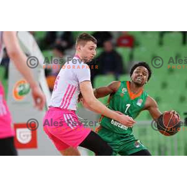 Yogi Ferrell in action during ABA league regular season basketball match between Cedevita Olimpija and Mega Mozart in Stozice, Arena, Ljubljana, Slovenia on March 13, 2022