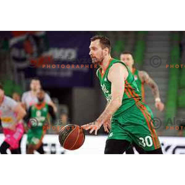 Zoran Dragic in action during ABA league regular season basketball match between Cedevita Olimpija and Mega Mozart in Stozice, Arena, Ljubljana, Slovenia on March 13, 2022