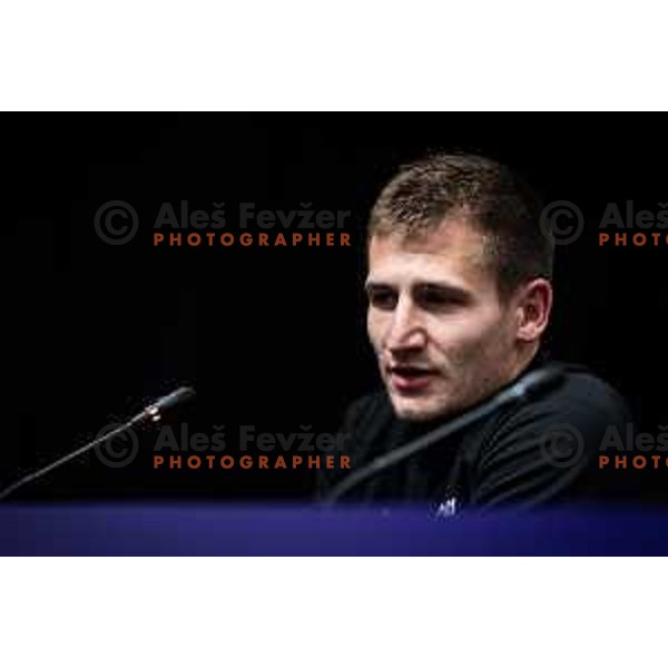 Klemen Sturm during press conference after Prva liga Telemach football match between Maribor and NS Mura in Ljudski vrt, Maribor, Slovenia on March 13, 2022. Photo: Jure Banfi/www.alesfevzer.com