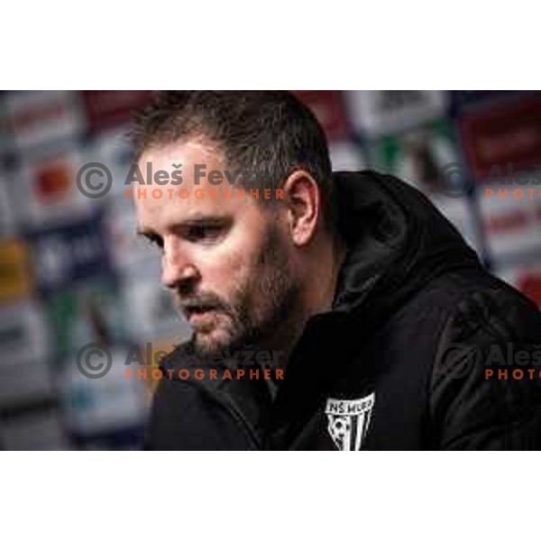 Damir Contala, head coach of NS Mura during press conference after Prva liga Telemach football match between Maribor and NS Mura in Ljudski vrt, Maribor, Slovenia on March 13, 2022. Photo: Jure Banfi/www.alesfevzer.com