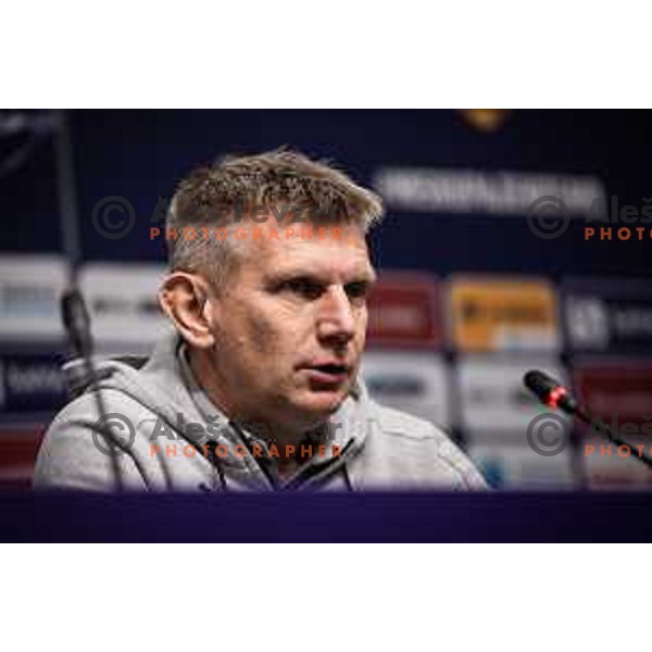 Radovan Karanovic, head coach of Maribor during press conference after Prva liga Telemach football match between Maribor and NS Mura in Ljudski vrt, Maribor, Slovenia on March 13, 2022. Photo: Jure Banfi/www.alesfevzer.com