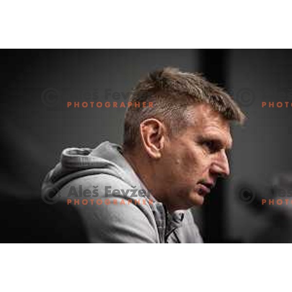 Radovan Karanovic, head coach of Maribor during press conference after Prva liga Telemach football match between Maribor and NS Mura in Ljudski vrt, Maribor, Slovenia on March 13, 2022. Photo: Jure Banfi/www.alesfevzer.com