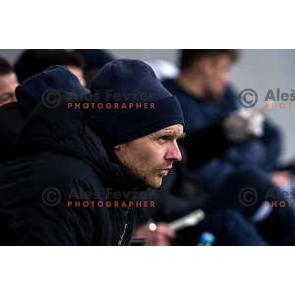 In action during Prva Liga Telemach football match between Olimpija and Celje in SRC Stozice, Ljubljana, Slovenia on March 14, 2022