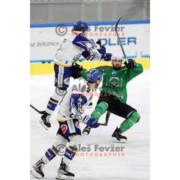 of SZ Olimpija in action during IceHL quarter-final match between SZ Olimpija and VSV in Ljubljana, Slovenia on March 15, 2022