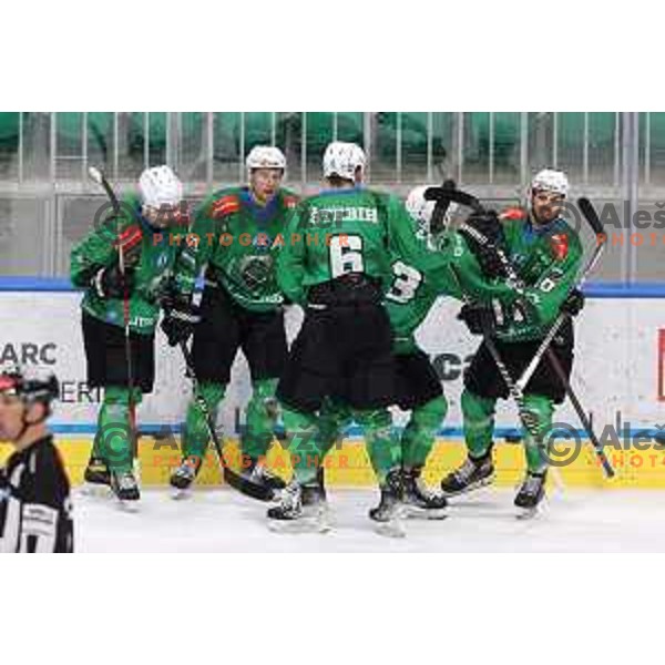 of SZ Olimpija in action during IceHL quarter-final match between SZ Olimpija and VSV in Ljubljana, Slovenia on March 15, 2022
