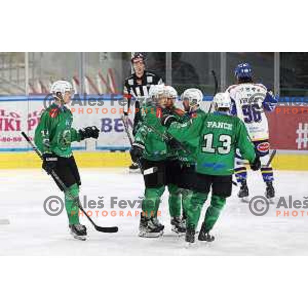 of SZ Olimpija in action during IceHL quarter-final match between SZ Olimpija and VSV in Ljubljana, Slovenia on March 15, 2022