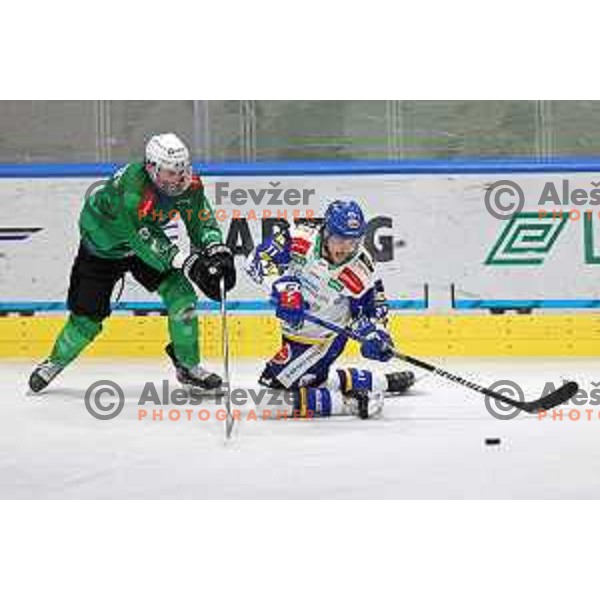 of SZ Olimpija in action during IceHL quarter-final match between SZ Olimpija and VSV in Ljubljana, Slovenia on March 15, 2022