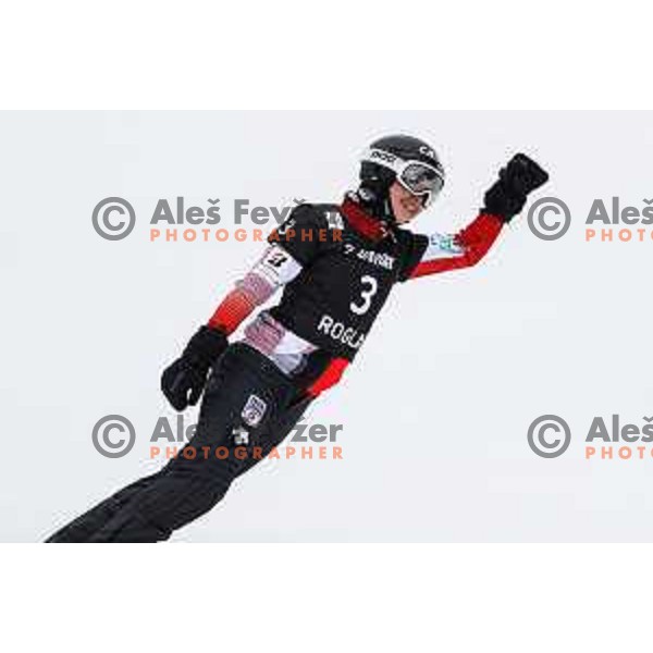 competes at FIS Snowboard World Cup Parallel Giant Slalom at Rogla Ski resort, Slovenia on March 16, 2022