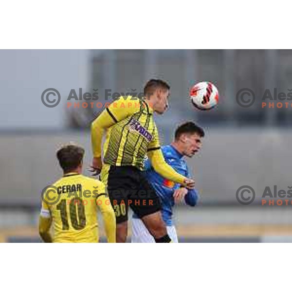 Gedeon Guzina in action during Prva Liga Telemach 2021-2022 football match between Kalcer Radomlje and Bravo in Domzale, Slovenia on March 18, 2022 