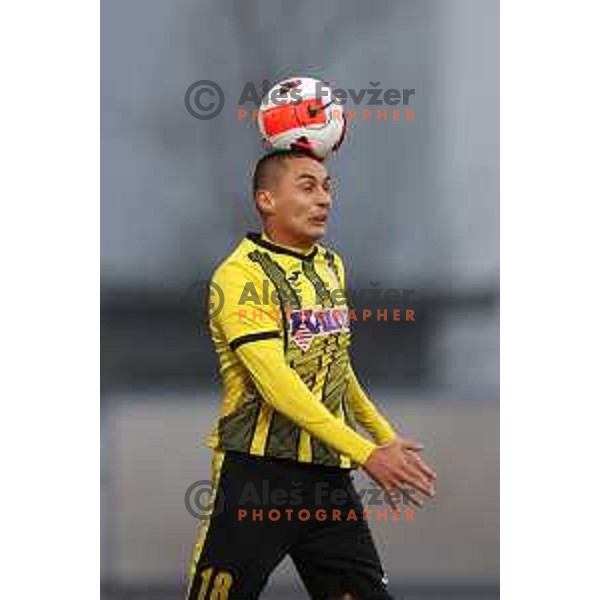 Dario Rugasevic in action during Prva Liga Telemach 2021-2022 football match between Kalcer Radomlje and Bravo in Domzale, Slovenia on March 18, 2022