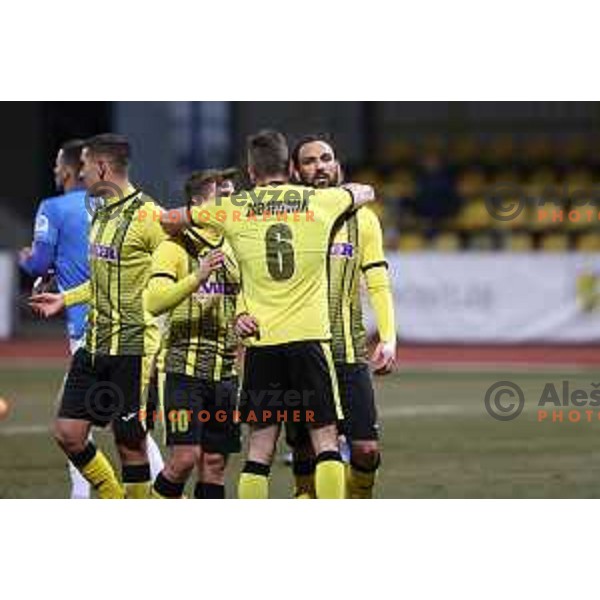 Tomislav Mrkonjic in action during Prva Liga Telemach 2021-2022 football match between Kalcer Radomlje and Bravo in Domzale, Slovenia on March 18, 2022