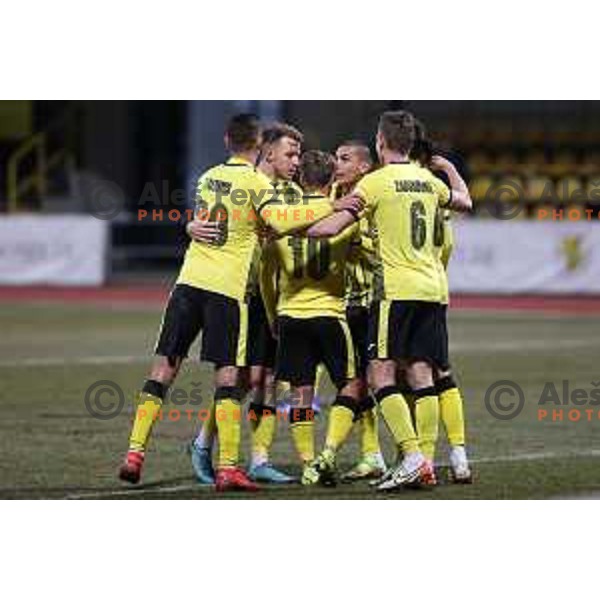 in action during Prva Liga Telemach 2021-2022 football match between Kalcer Radomlje and Bravo in Domzale, Slovenia on March 18, 2022