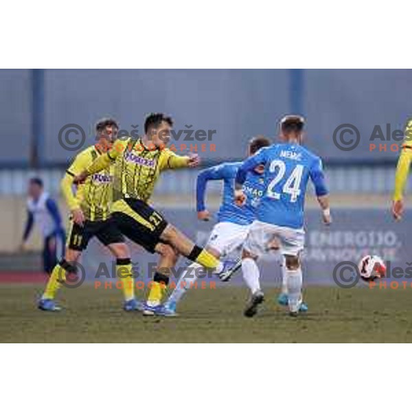 Ivan Calusic in action during Prva Liga Telemach 2021-2022 football match between Kalcer Radomlje and Bravo in Domzale, Slovenia on March 18, 2022