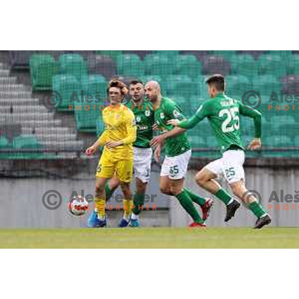 Of Olimpija In action during Prva Liga Telemach football match between Olimpija and Domzale in SRC Stozice, Ljubljana, Slovenia on March 20, 2022