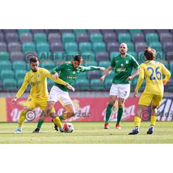 Of Olimpija In action during Prva Liga Telemach football match between Olimpija and Domzale in SRC Stozice, Ljubljana, Slovenia on March 20, 2022