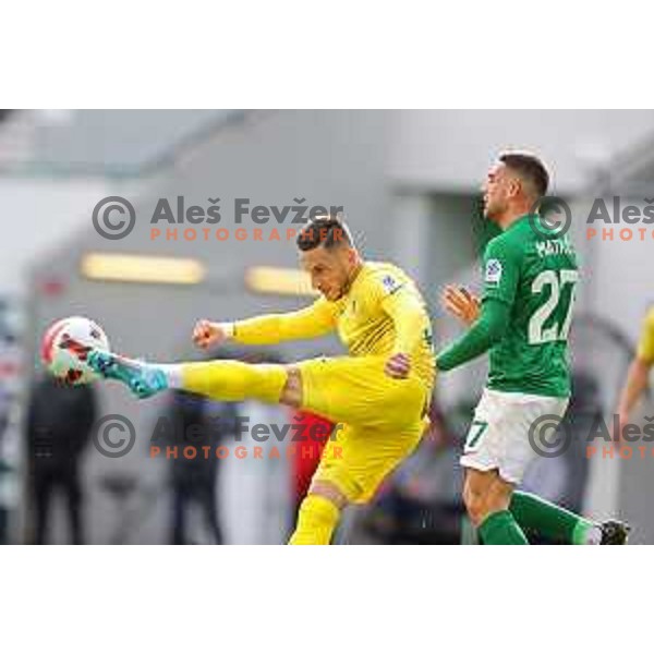 Of Olimpija In action during Prva Liga Telemach football match between Olimpija and Domzale in SRC Stozice, Ljubljana, Slovenia on March 20, 2022