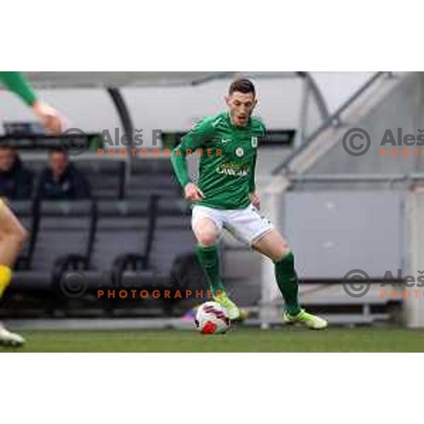 Mario Kvesic of Olimpija in action during Prva Liga Telemach football match between Olimpija and Domzale in SRC Stozice, Ljubljana, Slovenia on March 20, 2022