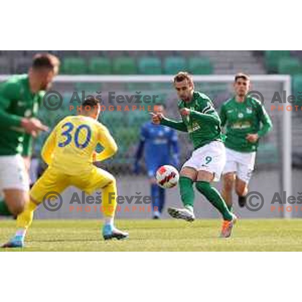 action during Prva Liga Telemach football match between Olimpija and Domzale in SRC Stozice, Ljubljana, Slovenia on March 20, 2022