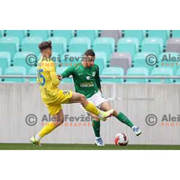 action during Prva Liga Telemach football match between Olimpija and Domzale in SRC Stozice, Ljubljana, Slovenia on March 20, 2022