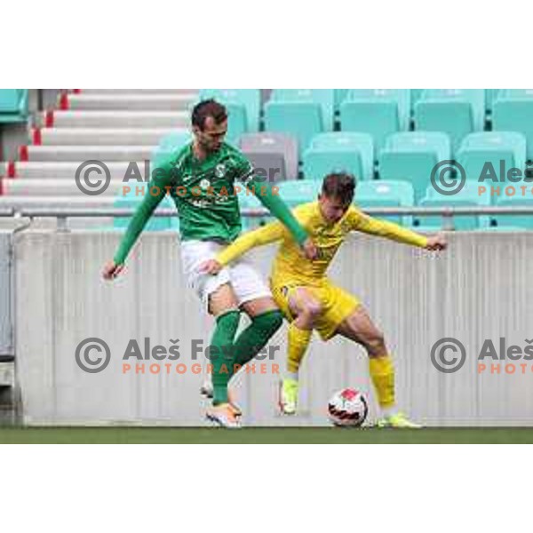 action during Prva Liga Telemach football match between Olimpija and Domzale in SRC Stozice, Ljubljana, Slovenia on March 20, 2022