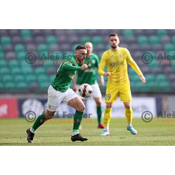 Aljosa Matko of Olimpija in action during Prva Liga Telemach football match between Olimpija and Domzale in SRC Stozice, Ljubljana, Slovenia on March 20, 2022