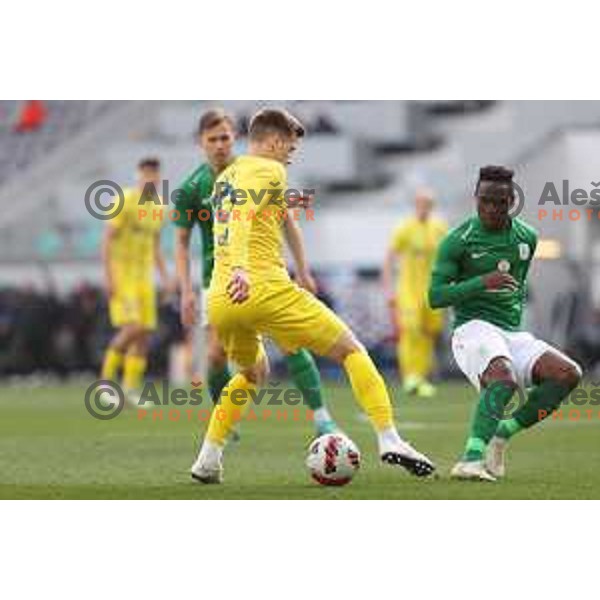 action during Prva Liga Telemach football match between Olimpija and Domzale in SRC Stozice, Ljubljana, Slovenia on March 20, 2022