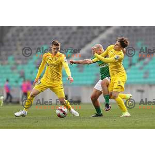 action during Prva Liga Telemach football match between Olimpija and Domzale in SRC Stozice, Ljubljana, Slovenia on March 20, 2022