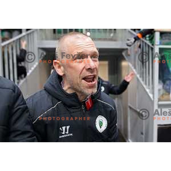 Mitja Sivic during sixt game of quarter-final of IceHL between SZ Olimpija and VSV in Ljubljana, Slovenia on March 20, 2022