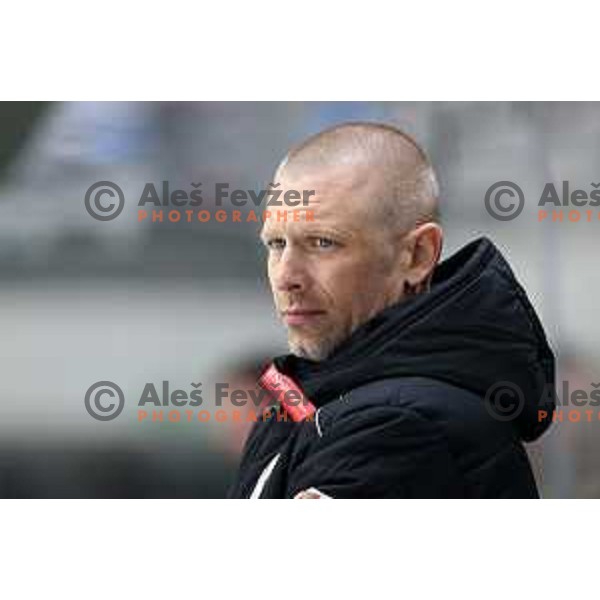 Mitja Sivic during sixt game of quarter-final of IceHL between SZ Olimpija and VSV in Ljubljana, Slovenia on March 20, 2022