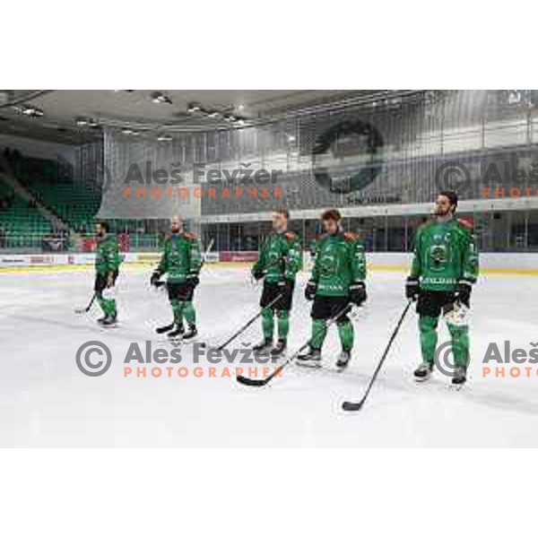 of SZ Olimpija in action during sixt game of quarter-final of IceHL between SZ Olimpija and VSV in Ljubljana, Slovenia on March 20, 2022