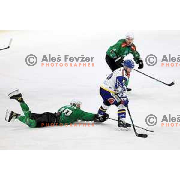 of SZ Olimpija in action during sixt game of quarter-final of IceHL between SZ Olimpija and VSV in Ljubljana, Slovenia on March 20, 2022