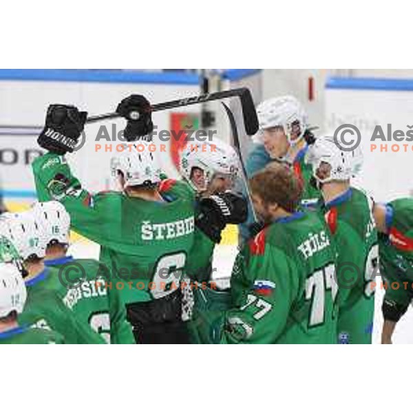 of SZ Olimpija in action during sixt game of quarter-final of IceHL between SZ Olimpija and VSV in Ljubljana, Slovenia on March 20, 2022