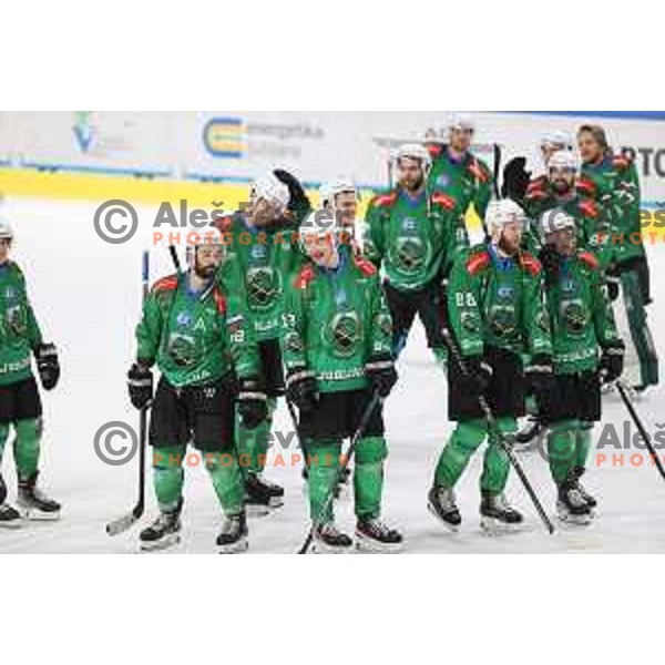 of SZ Olimpija in action during sixt game of quarter-final of IceHL between SZ Olimpija and VSV in Ljubljana, Slovenia on March 20, 2022