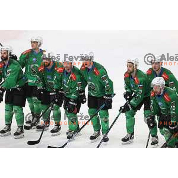 of SZ Olimpija in action during sixt game of quarter-final of IceHL between SZ Olimpija and VSV in Ljubljana, Slovenia on March 20, 2022