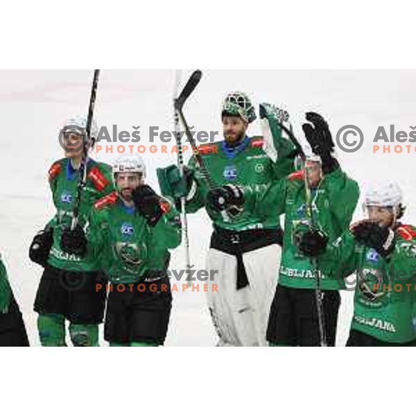 of SZ Olimpija in action during sixt game of quarter-final of IceHL between SZ Olimpija and VSV in Ljubljana, Slovenia on March 20, 2022