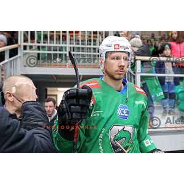 of SZ Olimpija in action during sixt game of quarter-final of IceHL between SZ Olimpija and VSV in Ljubljana, Slovenia on March 20, 2022