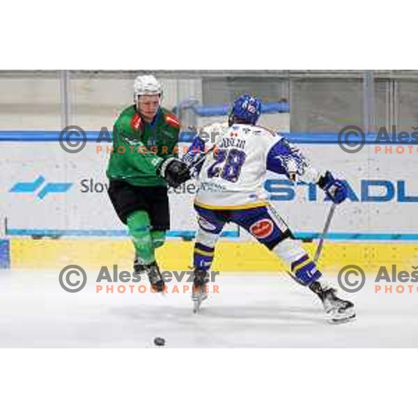 of SZ Olimpija in action during sixt game of quarter-final of IceHL between SZ Olimpija and VSV in Ljubljana, Slovenia on March 20, 2022